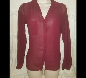 Bellatrix burgandy button down